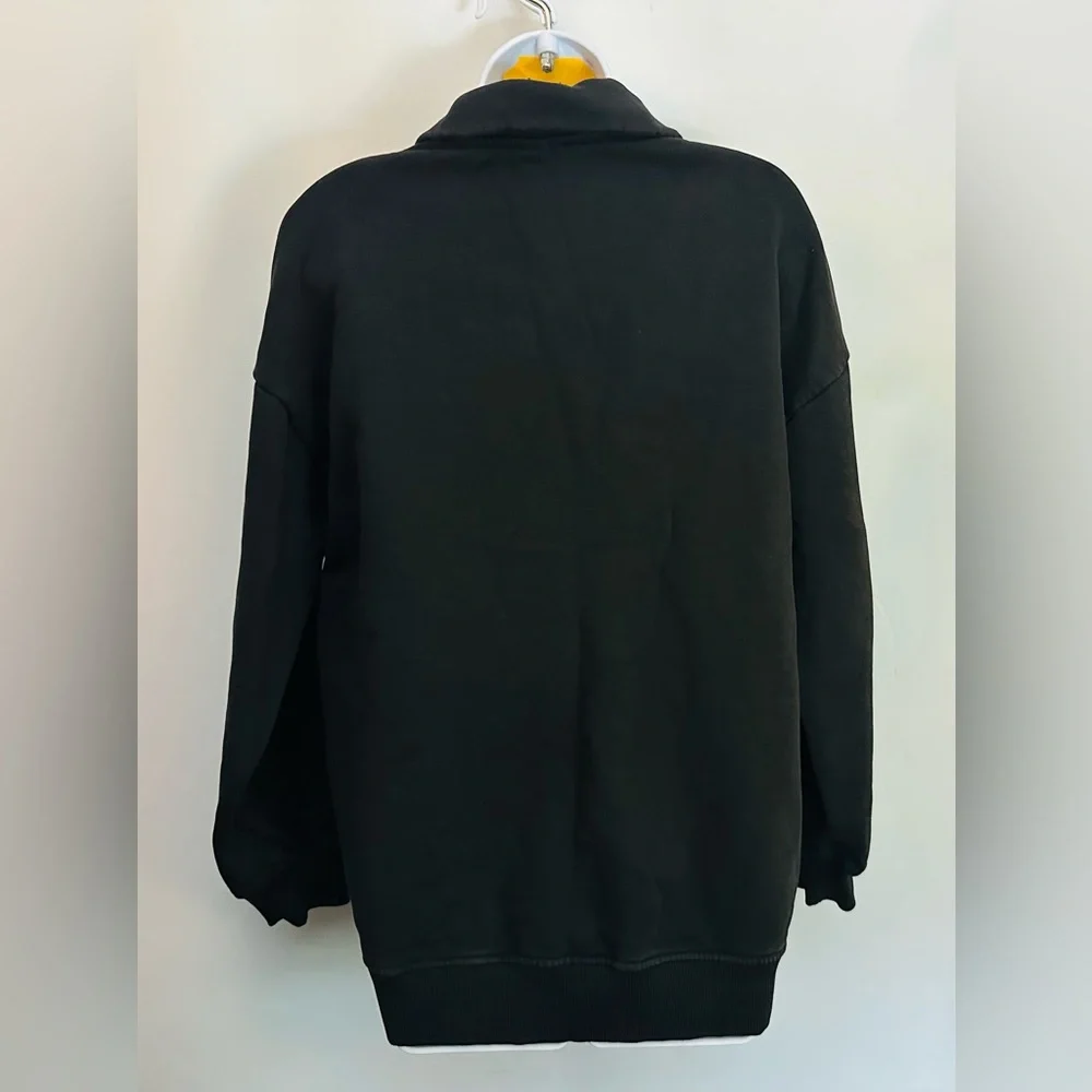 & OTHER STORIES STOCKHOLM Sweatshirt Women S Oversize 1/2 Zip Fleece Mock Neck - Picture 3 of 11